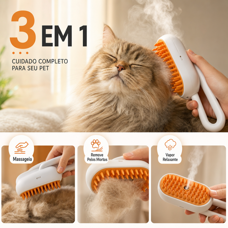 Escova Removedora de Pelos Pet SPA